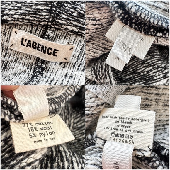 L’AGENCE • Marled Poncho Zip Up Hoodie Sweater - Picture 11 of 13